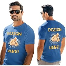 Custom T Shirt for Men Women Customize Design Your Own Front Back Print Personalized T-Shirts Add Text Photo Logo