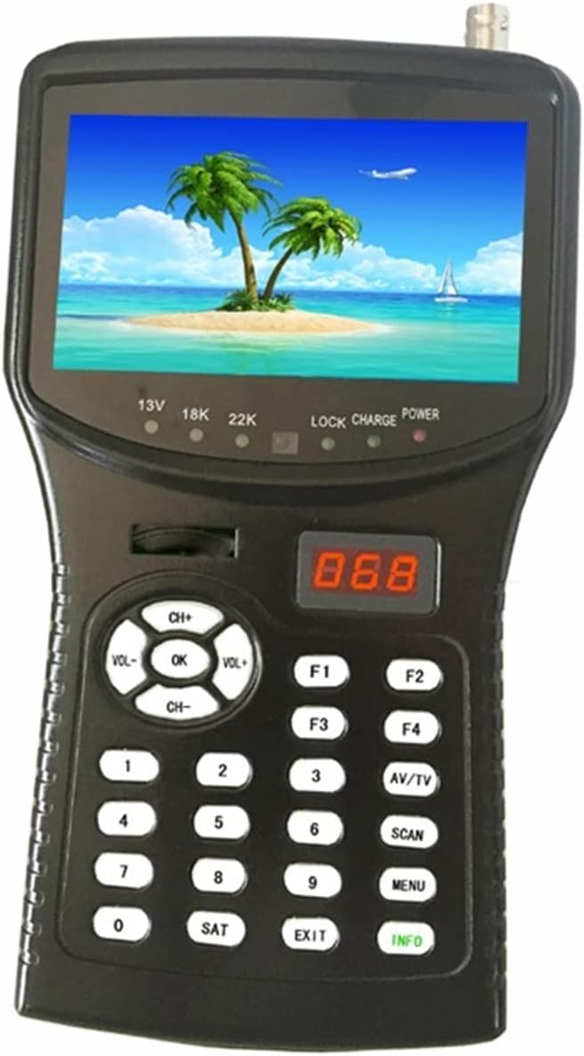 Satellite Finder, Tv Tuner Satellite Receiver Skybox Player Camera USB Dvb Ss2 Signal Box Core Finder Antenna Monitor for Adjusting Sat Dish