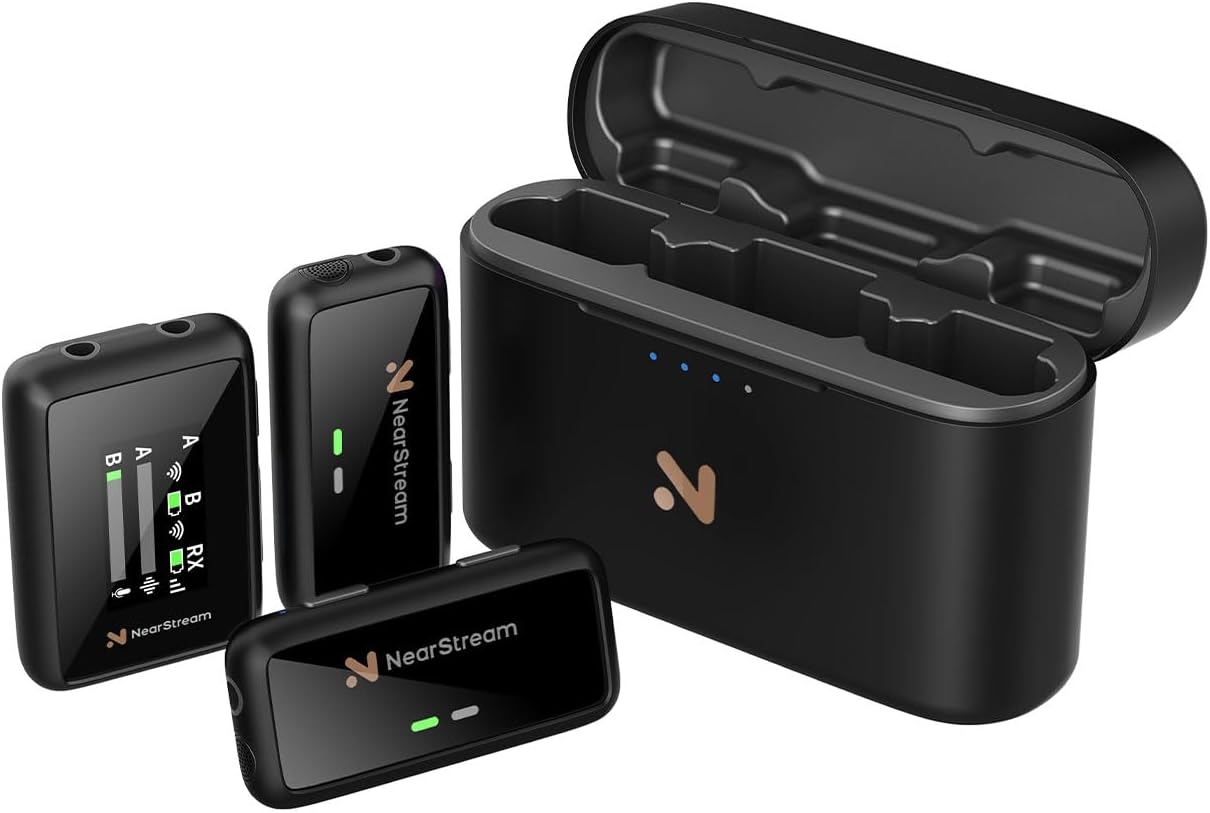 NUROUM NearStream Wireless Lavalier Microphone with Noise Cancellation