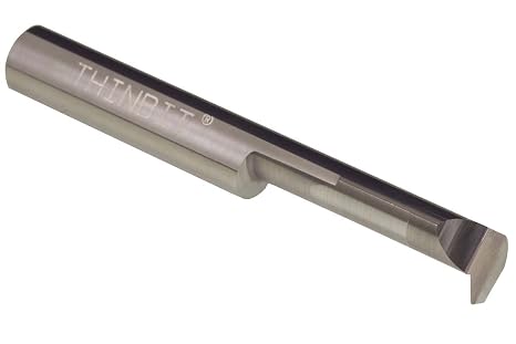 THINBIT PT61CLE MICROBIT TiAlN Coated Solid Carbide Profiling Tool, .375" Minimum bore, 1.350" Reach, Heavy Duty Elliptical Neck with .115" Projection and 3/8" Shank