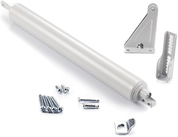 Ideal Security Model 9 Standard Duty Pneumatic Storm and Screen Door Closer, 10.5" L x 1.25" W x 1.25" H, Adjustable Speed, Smooth Closing for Lightweight to Medium Doors, Easy Install, White