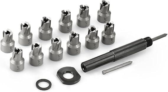 Spot Weld Cutter Set JESTUOUS 12-pack 3/8 Inch Cutting Diameter | HSS,remover,welding metal sheet hole drilling bits,for Power Hand Drill Tool