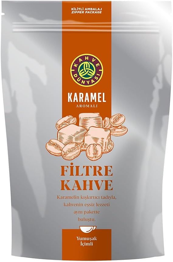 Kahve Dünyası Filtre Kahve Karamel Aromalı Kilitli 250 gr