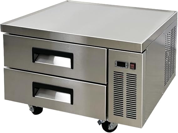 Commercial Chef Base Refrigerator, ETL Fridge Cooler, 36" W 2 Drawer