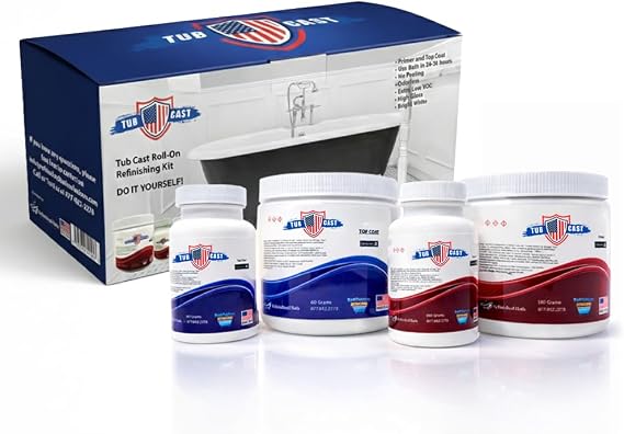 Ekopel Roll On Tub Cast Bathtub Refinishing Kit (Standard Bathtub Kit)