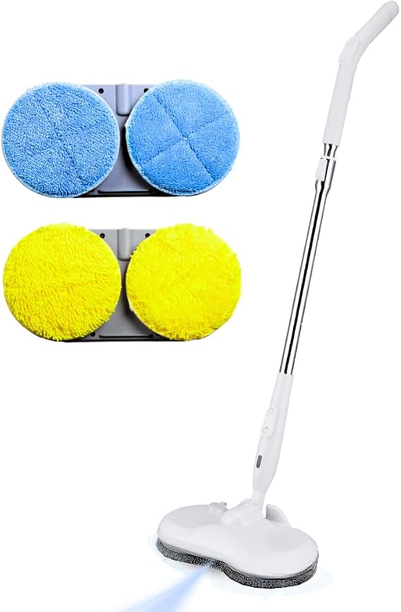 Electra Cordless Electric Spinner Spray Mop Floor and Surface Cleaner and Polisher, for Countertops and Hard Surfaces, Floors, Rechargeable, Dual Motor 250 RPM, Lightweight, 3 lb., 7 oz.
