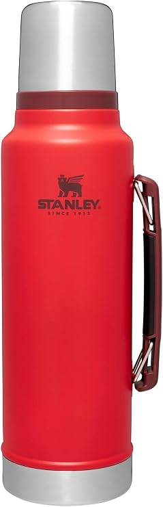 Stanley Classic Legendary Vacuum Bottle 1.5 qt | Wide Mouth with Leakproof Cup Lid | Keep Drinks Hot or Cold | Packable for Travel | Insulated Stainless Steel Thermal Bottle | BPA-Free | Lava