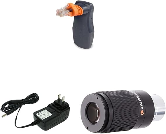 Celestron - SkyPortal WiFi Module & 18778 AC Adapter (Black) & Zoom Eyepiece for Telescope - Versatile 8mm-24mm Zoom