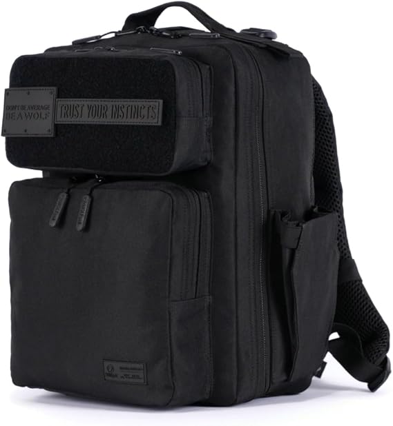 WOLFpak Slim Gym Backpack Tactical Minimalist Daypack w/Laptop Pocket & Dual Cup Holders | Perfect for Travel & EDC |