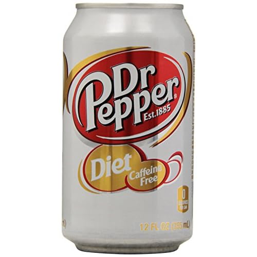 Diet Dr Pepper Caffeine Free, 12 Fl oz pack of 12