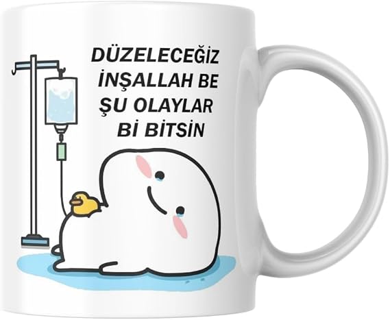 Düzeleceğiz İnşallah Kupa Bardak Komik Yazılı Hediyelik Kahve Çay Kupası