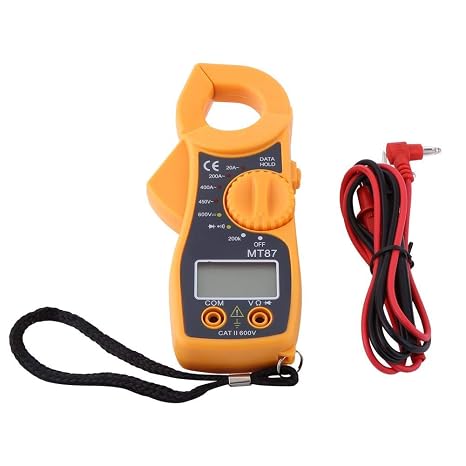Clamp Meter, Digital Clamp Meter Multimeter AC DC Voltmeter Volt Ohm Amp Tester US with Digital Display for Accurate Measure Voltage, and Current