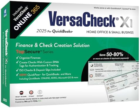 VersaCheck X1 2025 for QuickBooks  VersaCheck ONLINE Gold 1yr Sub Bundle