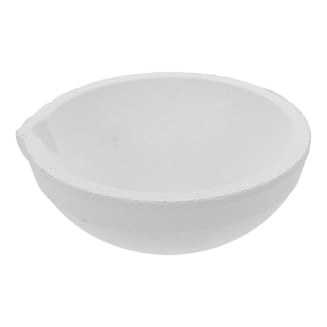 Crisol de Cerámica Blanco para Fundir Metales, Cuenco Pequeño de 1000g Alta Durabilidad y Fusión para Laboratorios y Refinación