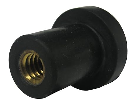 Rubber-NUT Threaded Inserts, 1/4"-20 Thread Size, .015-.111 Grip Range (Pack of 10)