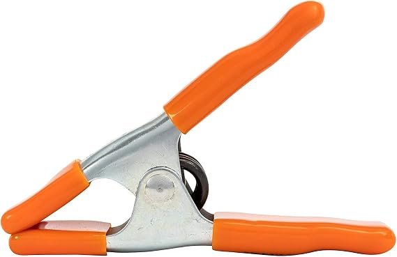 Jorgensen 3201-HT Pony Spring Clamp, 1-Inch, Silver/Orange