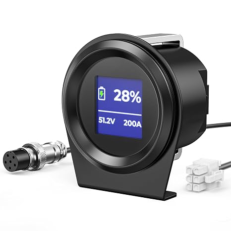 RoyPow Golf Cart Battery Meter LCD Display 36V 48V 72V Lithium Monitor Gauge IP67 Waterproof
