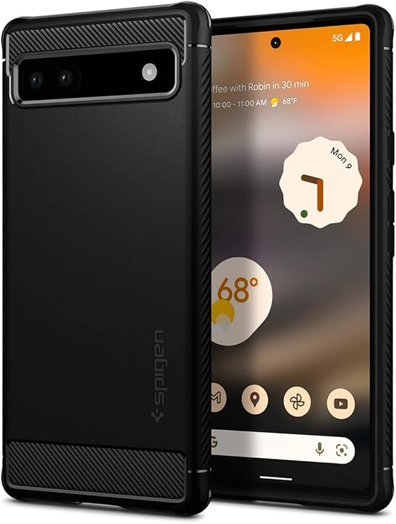 Spigen Rugged Armor Case for Google Pixel 6a - Matte Black