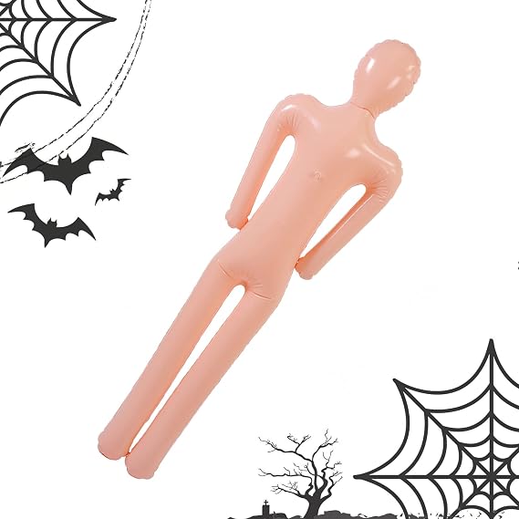 Inflatable Model, Life-Size Blow-Up Mannequin, Creepy Halloween Photo Props for Haunted Houses, Indoor Festivals, Outdoor Yard Displays, Garden Walkways, Patios, and Spooky Party Decorations