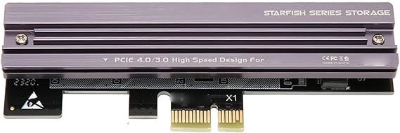 NVMe SSD to PCIe Card, M.2 NVMe SSD to PCIe Adapter Top Cover Design with Screws for 2260 2280 SSD