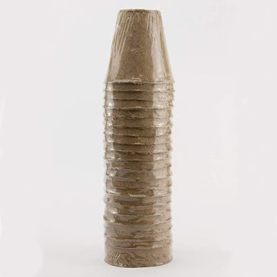 Burpee Biodegradable Fiber Potting Pots for Seed Starting, Eco Friendly Containers Reduce Transplant Shock, Roots Grow Through 3, 20 Pots