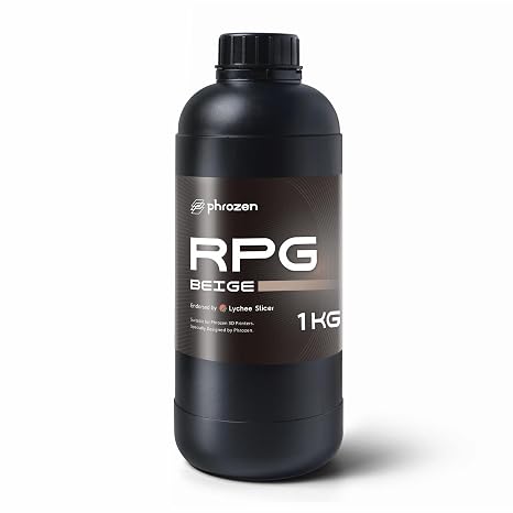phrozen 3D Printer Rapid Resin [RPG], Low Shrinkage Superior Precision Smooth Surface Finish, 405nm LCD UV-Curing Photopolymer Resin, Beige (1KG)