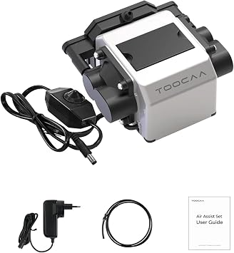 TOOCAA Air Assist Pump Kit for TOOCAA L2 and Most of Laster Cutter & Engraver,Air Assist with Adjustable 30L/Min - Faster and Deeper Cutting, Remove Smoke & Clean Surface, Protect Laser Lens,Low Noise
