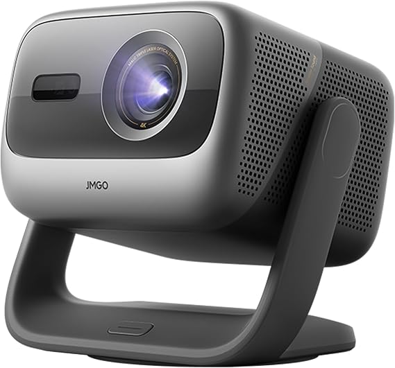 JmGO N5 4K Projector | Qualas32 Triple Color Laser 3300 ISO Lumen 0.98~1.3:1 Throw Ratio | 4GB 64GB HDMI WiFi Bluetooth 2x10W Stereo Speaker | Android Chinese OS with KD3 Google TV Stick