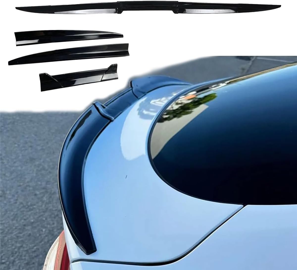 Car Rear Spoilers for Nissan 370Z 400Z 350Z 300ZX Coupé/Roadster Z24 Z32 1989-2025, ABS Rear Trunk Boot Lip Spoilers Rear Spoiler Extension Lip Wing Boot Spoiler Lip Body Kit Decoration