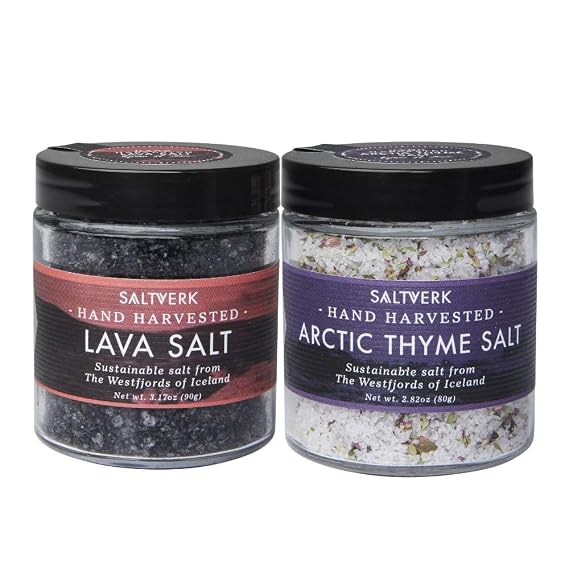 Saltverk Icelandic Sea Salt - Lava + Arctic Thyme Bundle