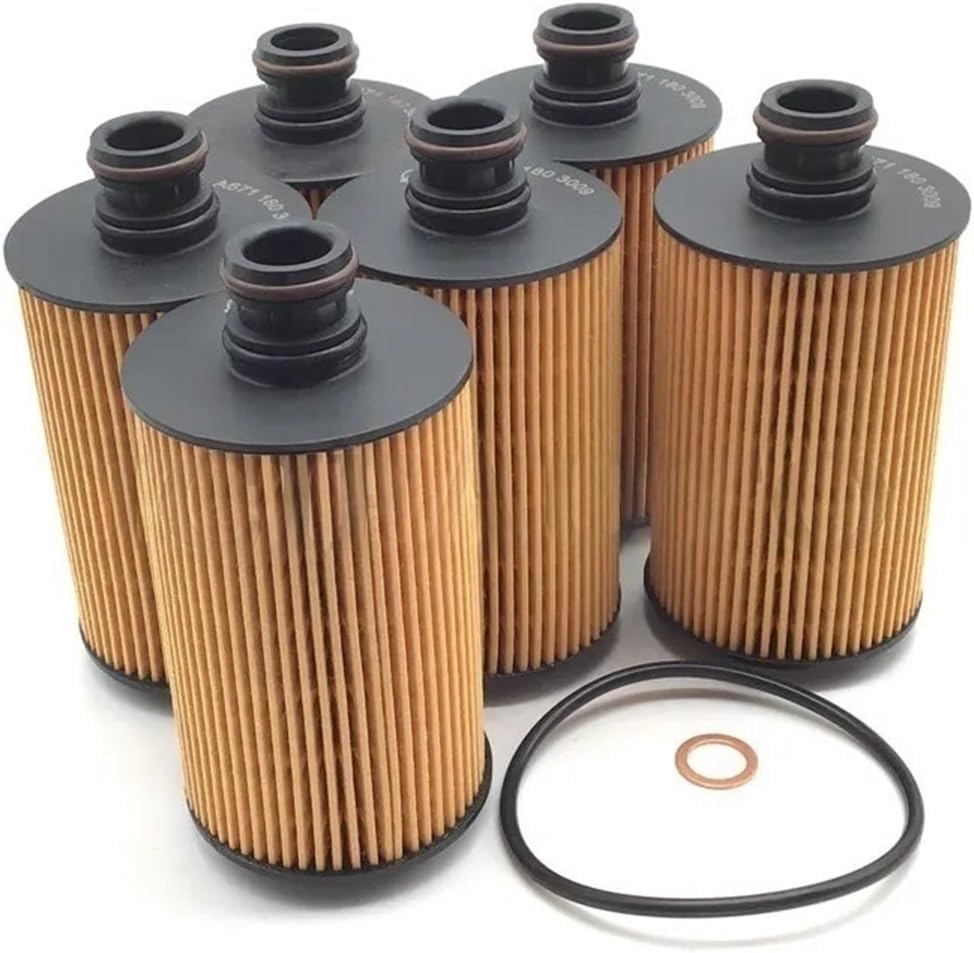 6X Engine Oil Filter Compatible With Ssangyong Rodius II Rexton W Korando Actyon Sports I 2.0 XDi 4WD E-XDi 6711803009 6711840125 F026407154