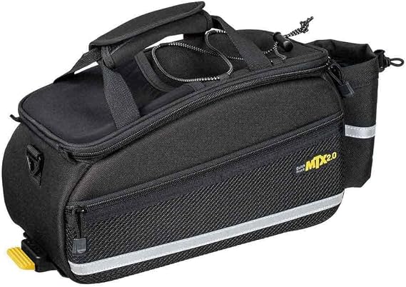 Topeak MTX 2.0 TrunkBag EX Water Resistant Cycle Trunk Bag, Compatible with All MTX QuickTrack 2.0 Racks, Black