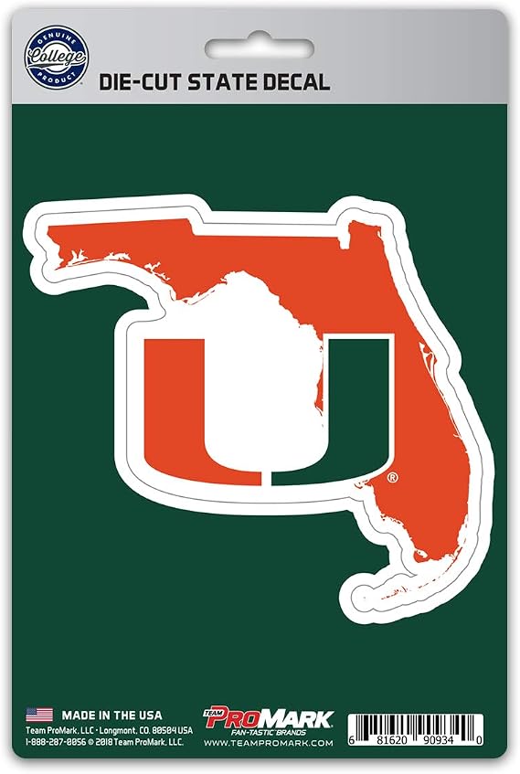 FANMATS NCAA Auto State Shaped Decal