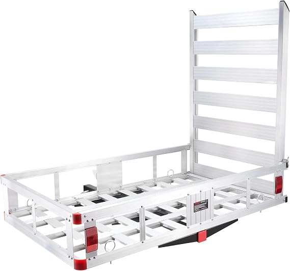 VEVOR 50 x 29.5 x 8.7 Hitch Cargo Carrier 500LBS with Folding Ramp for SUV