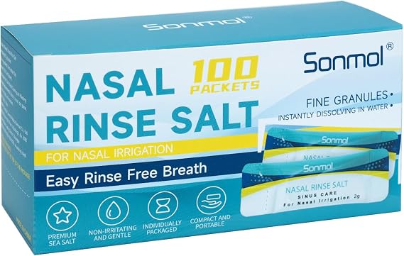 Sonmol 100 Saline Packets for Nasal Rinse