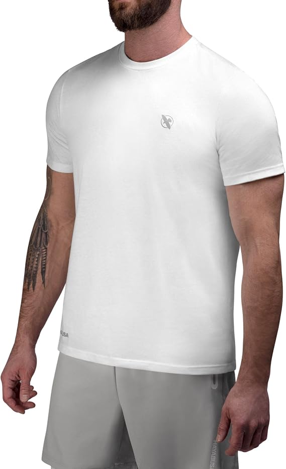 Hayabusa Men's Essential T-Shirt - Logo Graphic, Cotton Blend, Athletic Cut