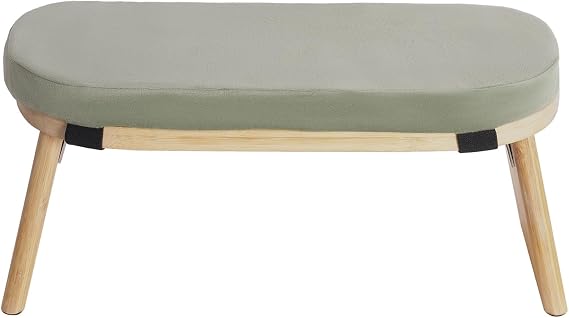 Meditation Bench, Foldable Mediation Stool, Portable Kneeling Meditation Bench with Carry Bag, Prayer Bench with Meditation Cushion, Kneeling Stool for Seiza & Yoga Practice (Green)