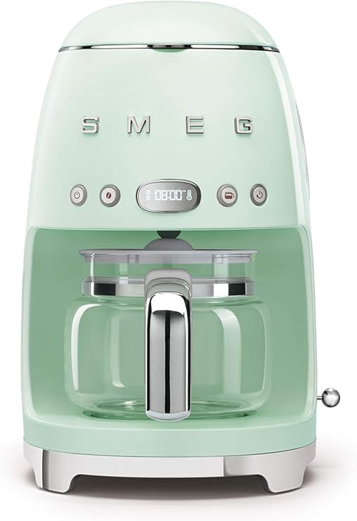 SMEG DCF02PGEU Filtre Kahve Makinesi 50'S Style Pastel Yeşil 1.4 Litre 10 Fincan Kapasiteli