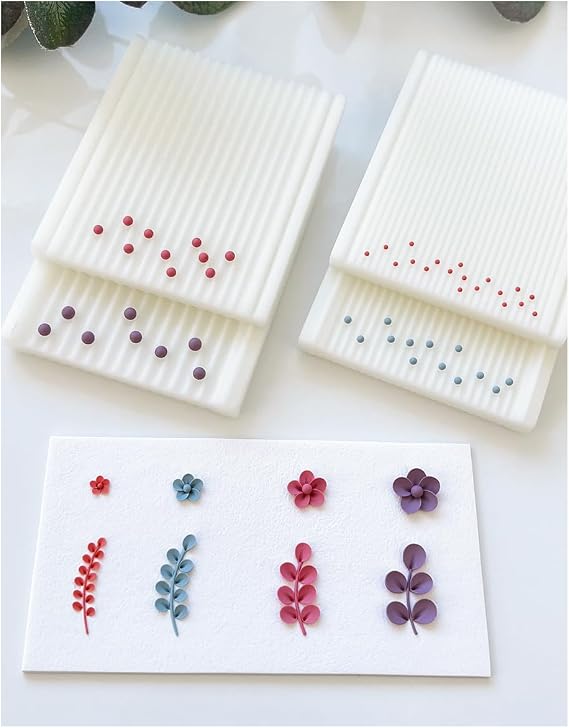 Keoker 4 Sizes Polymer Clay Bead Roller, Polymer Clay Bead Maker, Bead Molds for Clay, Polymer Clay Tool