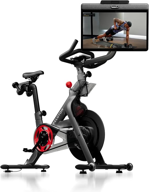 Peloton Exercise Bikes, Indoor Stationery Cross Training Bikes for Home Highlights: HD Swivel Screen, Space-Friendly Exercise Equipment for Home Workouts, Cardio Fitness, Yoga & Strength Routines