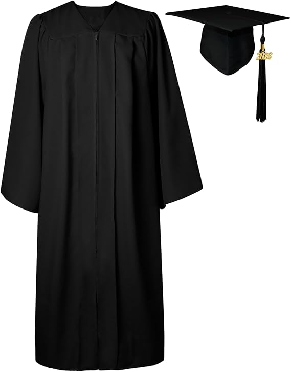 GraduatePro Graduation Gown and Cap for Adults 2026 Hat Matte Bachelor University Party Robe Set High School Women Men