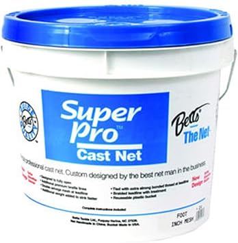 Betts 20-10 Super Pro Bait Mono Cast Panel Net, Size 10, 1/2-Inch Mesh, Clear Finish