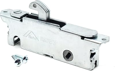Stainless Steel Sliding Door Replacement Mortise Lock 45 Degree Keyway for Patio Door, 3-1116 Screw Hole Spacing Latch