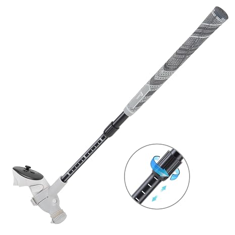 Dxldfks Golf Club Attachment for Meta Quest 3S/ 3 and Oculus 2, Adjustable Handle Grip for VR Game Golf + and 90 Degree Design Keep Tracking for Right Controller