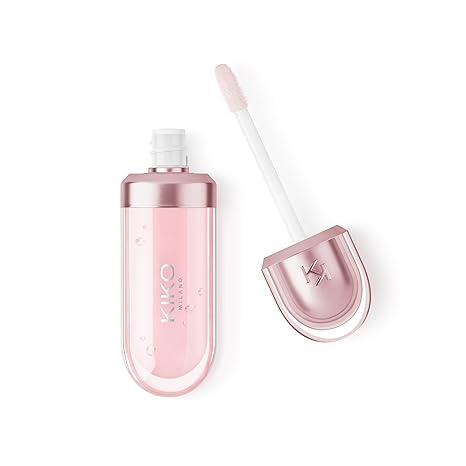 Kiko Milano 3D Hydra Lip Oil Hydrating, Nourishing, High-Shine Lip Treatment, Non-Sticky, Moisturizing Formula with Vitamin E 03 Glossed Glass 6.5ml