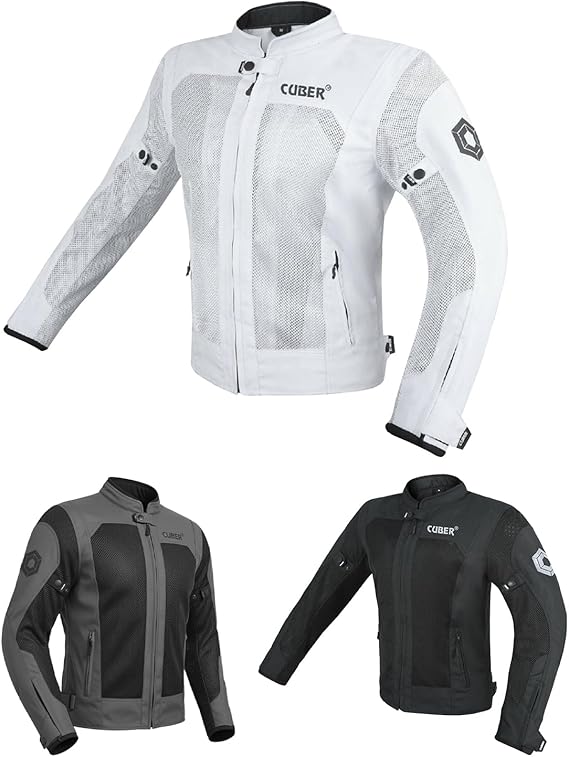 Cuber Motorcycle Breathable Mesh Jacket Mens With Ce Armor Bikers Racing Gear, Summer Motorbike Protective Jacket