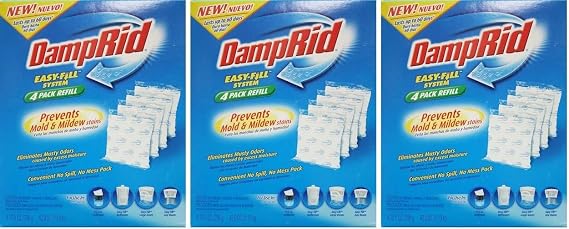 DampRid Easy Fill Moisture Absorber Refill No Scent 42 Oz, 3 Pack