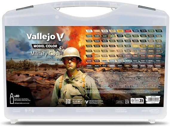 AV Vallejo Model Color Set - Military (76 Cols & 4 Aux)