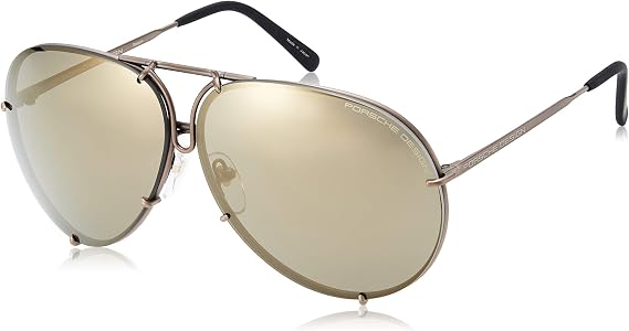 Porsche Design P8478 E 69mm Sunglasses Copper Frame Interchangeable Lenses