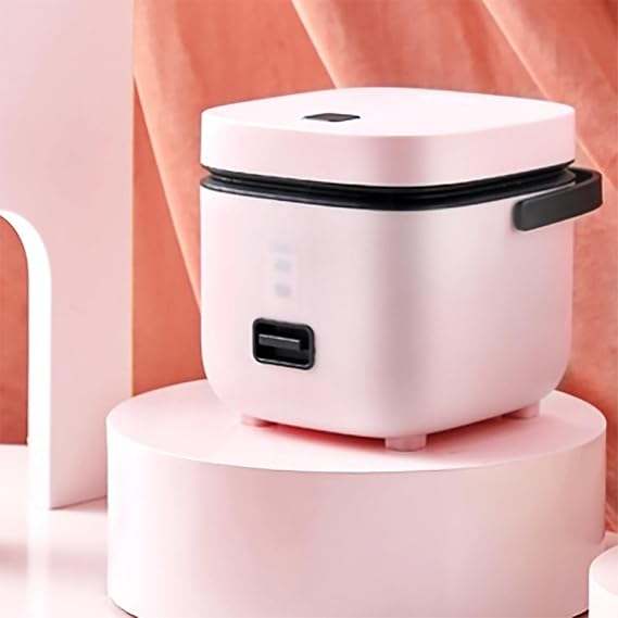 Mini Rice Cooker for 2, Electric Rice Cooker Mini Ricecooker Small Mini 1.2 L, Non-Stick Inner Pot with Steamer,Pink